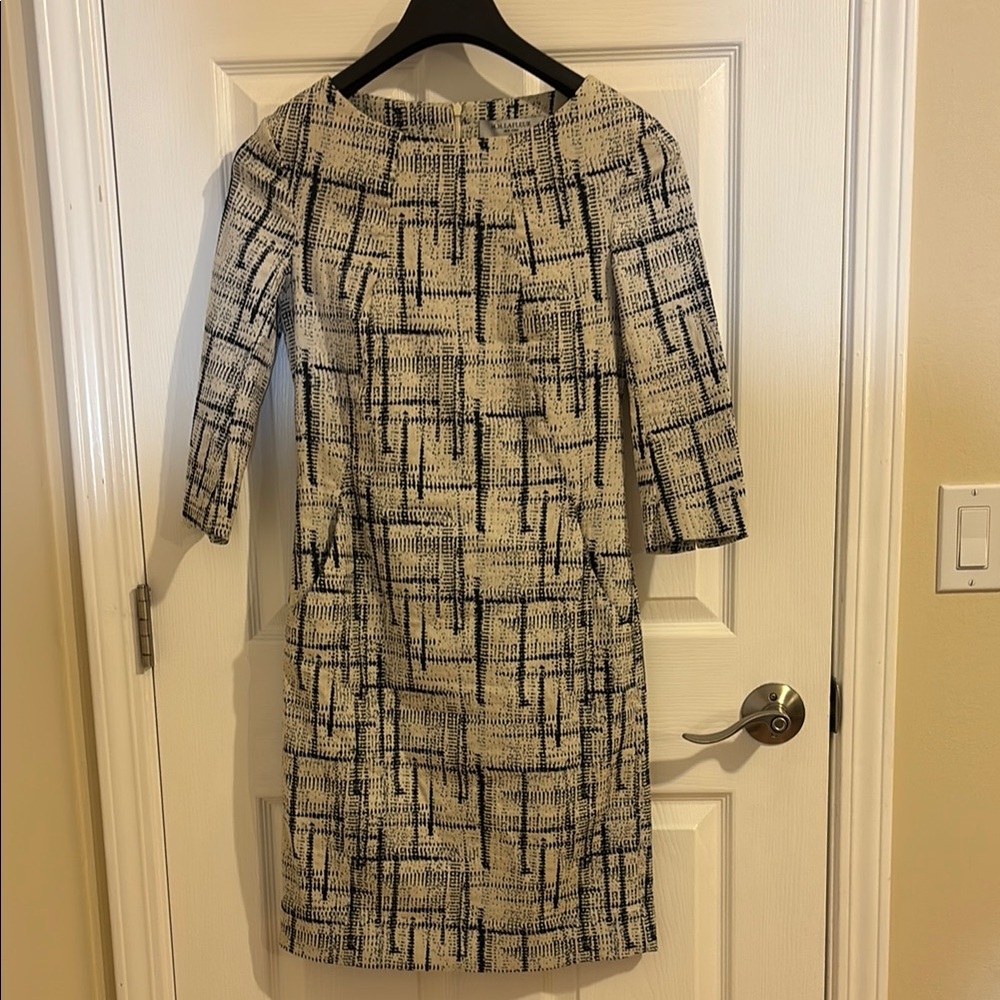 Elegant Black and White Patterned Dress